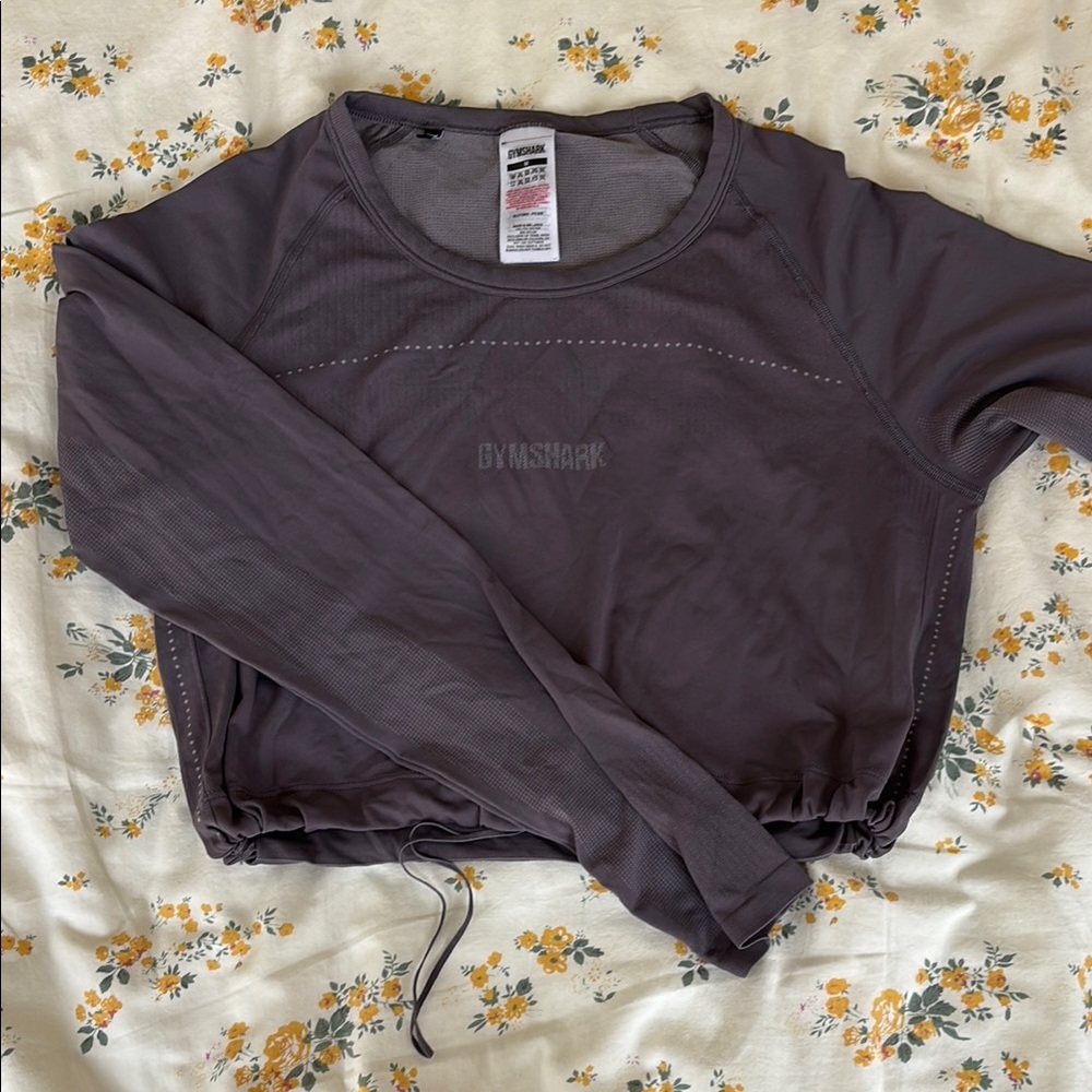 Gymshark Gray Cropped Relaxed Sweatshirt